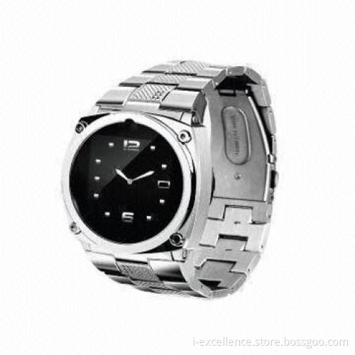 Silver Touch Watch Phone with GSM/GPRS, Video Recorder, PM4, Multi-language and Up to 32GB Storage